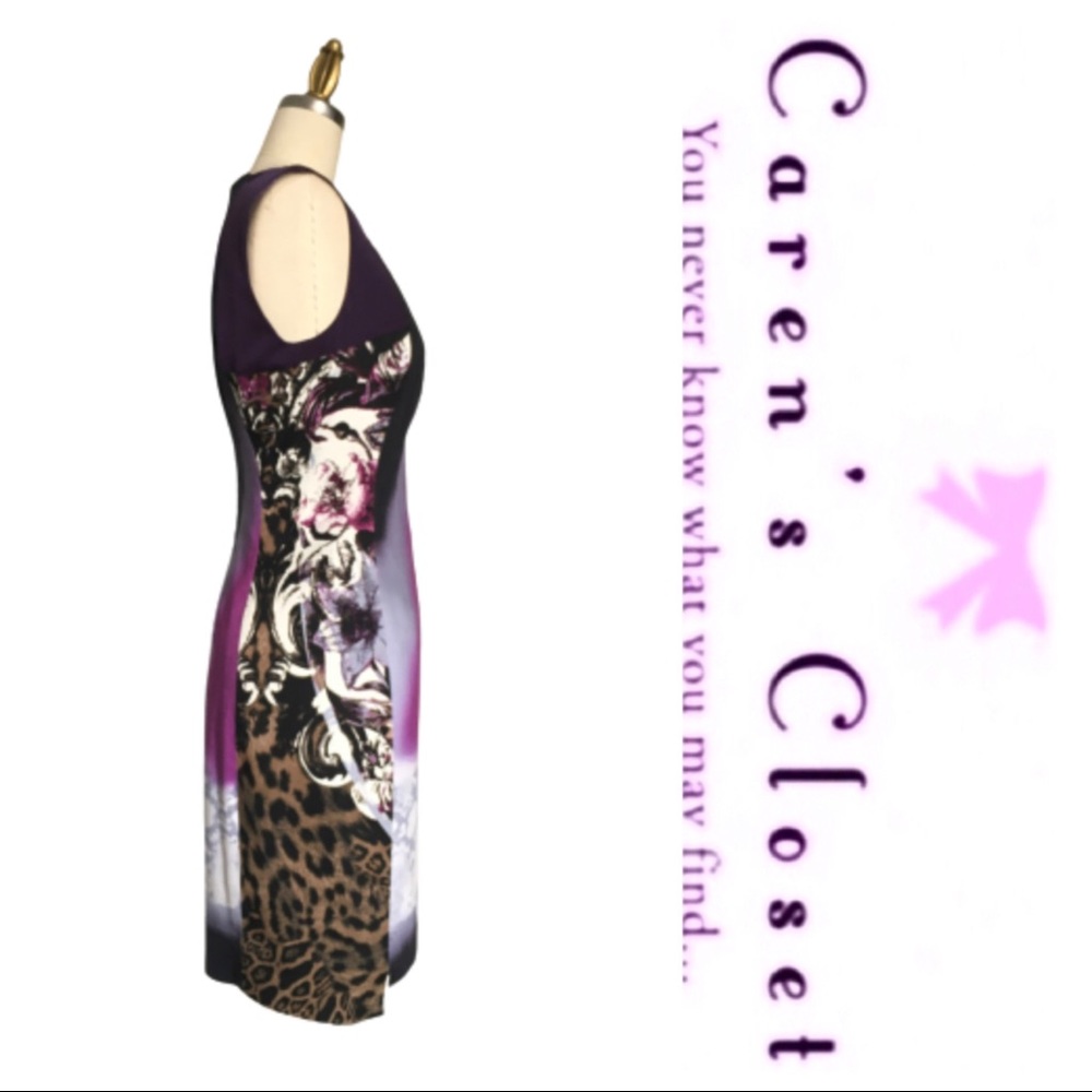 Tahari Watercolor Patchwork Sheath Dress - Picture 3 of 5